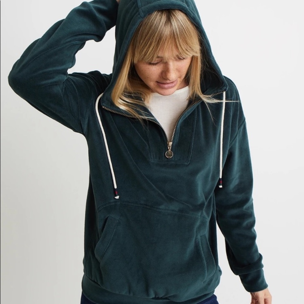 Marine Layer Prague Hoodie Emerald Green